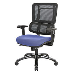 Vertical Black Mesh Back Chair with Shiny Black Base 1